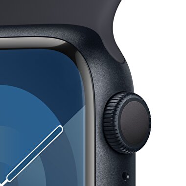Apple Watch Series 9 GPS 41mm Gece Yarısı Alüminyum Kasa ve Gece Yarısı Spor Kordon - M/L  MR8X3TU/A