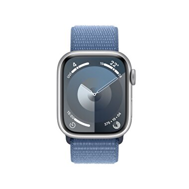 Apple Watch Series 9 GPS 41mm Gümüş Rengi Alüminyum Kasa ve Buz Mavisi Spor Loop  MR923TU/A