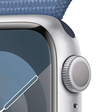 Apple Watch Series 9 GPS 41mm Gümüş Rengi Alüminyum Kasa ve Buz Mavisi Spor Loop  MR923TU/A