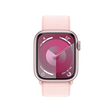 Apple Watch Series 9 GPS 41mm Pembe Alüminyum Kasa ve Uçuk Pembe Spor Loop  MR953TU/A