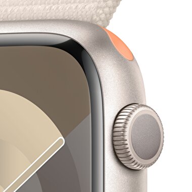 Apple Watch Series 9 GPS 45mm Yıldız Işığı Alüminyum Kasa ve Yıldız Işığı Spor Loop  MR983TU/A