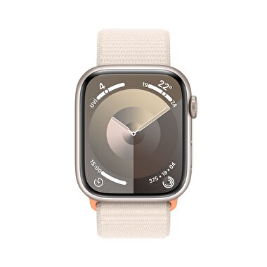 Apple Watch Series 9 GPS 45mm Yıldız Işığı Alüminyum Kasa ve Yıldız Işığı Spor Loop  MR983TU/A