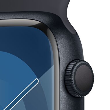 Apple Watch Series 9 GPS 45mm Gece Yarısı Alüminyum Kasa ve Gece Yarısı Spor Kordon - S/M  MR993TU/A