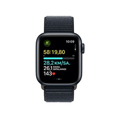 Apple Watch SE GPS 40mm Gece Yarısı Alüminyum Kasa ve Gece Yarısı Spor Loop  MRE03TU/A
