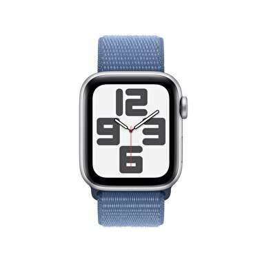 Apple Watch SE GPS 40mm Gümüş Rengi Alüminyum Kasa ve Buz Mavisi Spor Loop  MRE33TU/A