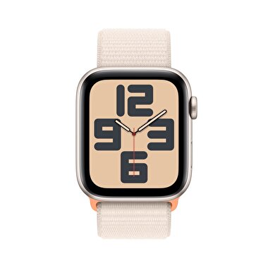 Apple Watch SE GPS 44mm Yıldız Işığı Alüminyum Kasa ve Yıldız Işığı Spor Loop  MRE63TU/A