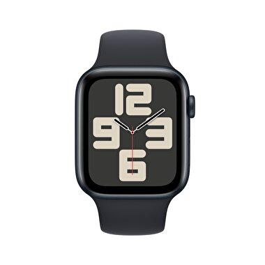Apple Watch SE GPS 44mm Gece Yarısı Alüminyum Kasa ve Gece Yarısı Spor Kordon - S/M  MRE73TU/A