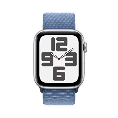 Apple Watch SE GPS 44mm Gümüş Rengi Alüminyum Kasa ve Buz Mavisi Spor Loop  MREF3TU/A