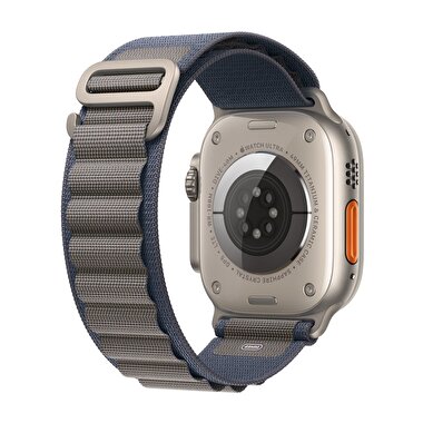 Apple Watch Ultra 2 GPS + Cellular, 49mm Titanyum Kasa ve Mavi Alpine Loop - Orta Boy  MREP3TU/A