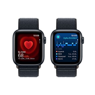 Apple Watch SE GPS + Cellular 40mm Gece Yarısı Alüminyum Kasa ve Gece Yarısı Spor Loop  MRGE3TU/A