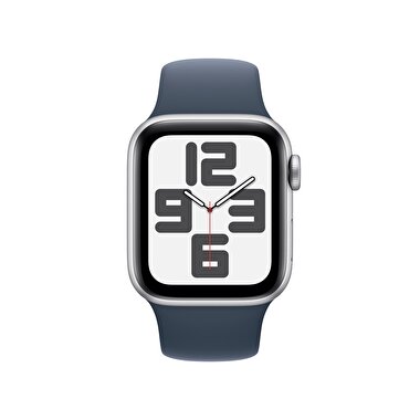 Apple Watch SE GPS + Cellular 40mm Gümüş Rengi Alüminyum Kasa ve Fırtına Mavisi Spor Kordon - M/L  MRGM3TU/A