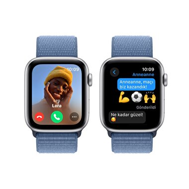 Apple Watch SE GPS Cellular 44mm Gumu Rengi Aluminyum Kasa ve Buz Mavisi Spor Loop