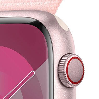 Apple Watch Series 9 GPS + Cellular 41mm Pembe Alüminyum Kasa ve Uçuk Pembe Spor Loop  MRJ13TU/A
