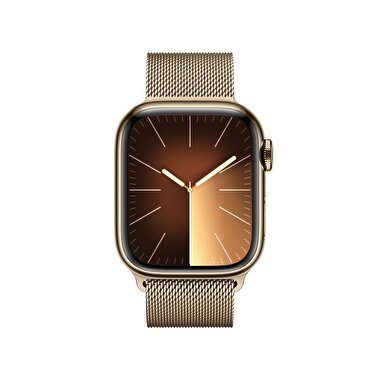 Apple Watch Series 9 GPS + Cellular 41mm Altın Rengi Paslanmaz Çelik Kasa ve Altın Rengi Milano Loop  MRJ73TU/A