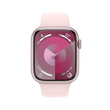 Apple Watch Series 9 GPS + Cellular 45mm Pembe Alüminyum Kasa ve Uçuk Pembe Spor Kordon - S/M - MRMK3TU/A MRMK3TU/A