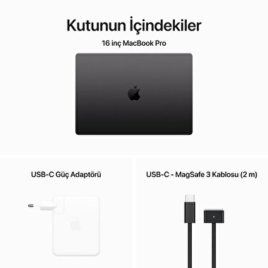 MacBook Pro 16 inc M3 Max 14CPU 30GPU 36GB 1TB Uzay Siyahı  MRW33TU/A