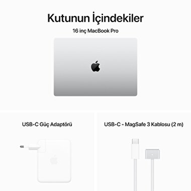 MacBook Pro 16 inc M3 Pro 12CPU 18GPU 36GB 512GB Gümüş  MRW63TU/A