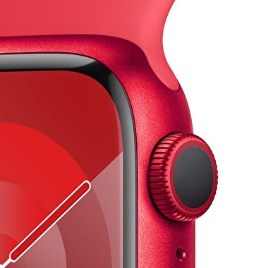 Apple Watch Series 9 GPS 41mm (PRODUCT)RED Alüminyum Kasa ve (PRODUCT)RED Spor Kordon - M/L  MRXH3TU/A
