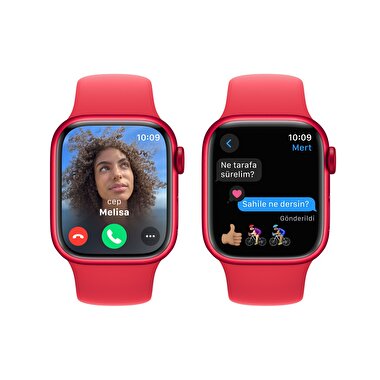 Apple Watch Series 9 GPS 41mm (PRODUCT)RED Alüminyum Kasa ve (PRODUCT)RED Spor Kordon - M/L  MRXH3TU/A