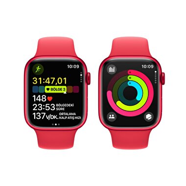 Apple Watch Series 9 GPS 45mm (PRODUCT)RED Alüminyum Kasa ve (PRODUCT)RED Spor Kordon - S/M  MRXJ3TU/A