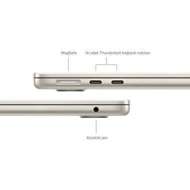 Teşhir - MacBook Air 13 inç M3 Çip 8CPU 8GPU 8GB Bellek 256GB SSD Yıldız Işığı MRXT3TU/A
