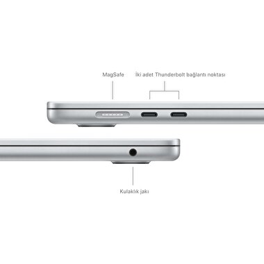 Teşhir - MacBook Air 15 inç M3 Çip 8CPU 10GPU 8GB Bellek 256GB SSD Gümüş MRYP3TU/A