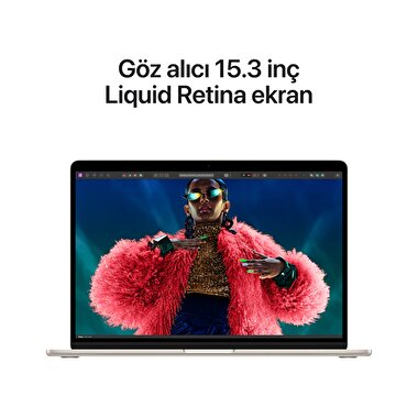 MacBook Air 15 inç M3 Çip 8CPU 10GPU 8GB Bellek 512GB SSD Yıldız Işığı MRYT3TU/A