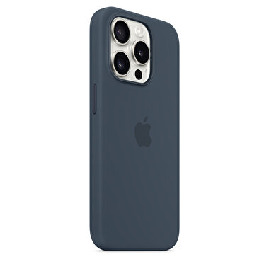 Apple iPhone 15 Pro için MagSafe özellikli Silikon Kılıf - Fırtına Mavisi MT1D3ZM/A