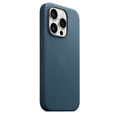 Apple iPhone 15 Pro için MagSafe özellikli Mikro Dokuma Kılıf - Pasifik Mavisi MT4Q3ZM/A