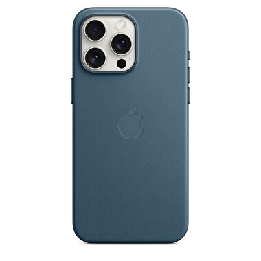 Apple iPhone 15 Pro Max için MagSafe özellikli Mikro Dokuma Kılıf - Pasifik Mavisi MT4Y3ZM/A