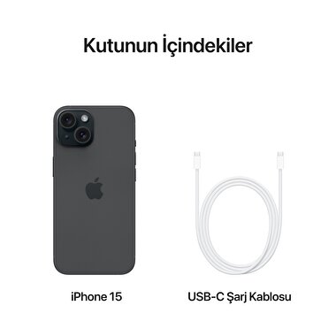 Apple iPhone 15 256GB Siyah  MTP63TU/A