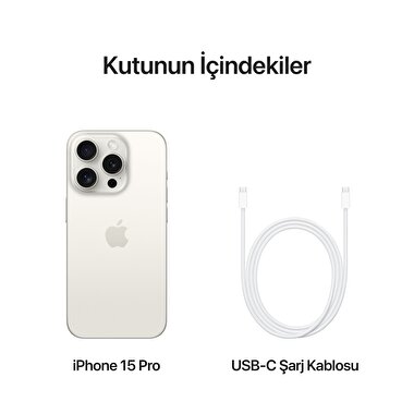 Apple iPhone 15 Pro 128GB Beyaz Titanyum  MTUW3TU/A