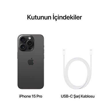 Apple iPhone 15 Pro 1TB Siyah Titanyum  MTVC3TU/A