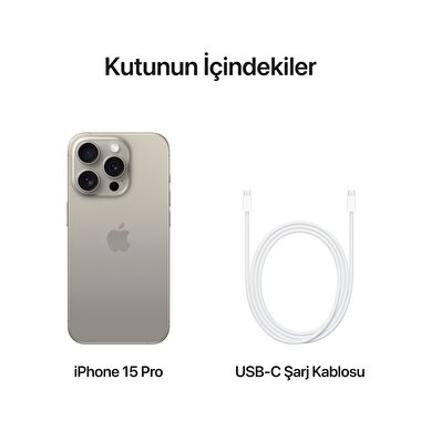 Apple iPhone 15 Pro 1TB Natürel Titanyum  MTVF3TU/A