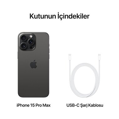 Apple iPhone 15 Pro Max 512GB Siyah Titanyum  MU7C3TU/A