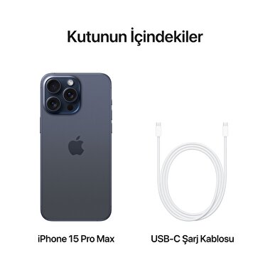 Apple iPhone 15 Pro Max 512GB Mavi Titanyum  MU7F3TU/A