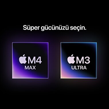 Mac Studio Apple M3 Ultra Çip 28 Çekirdekli CPU 60 Çekirdekli GPU 96GB Bellek 1TB SSD  MU973TU/A