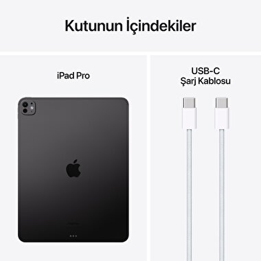 Apple 13 inç iPad Pro M4 WiFi 256GB  Standard  Cam Uzay Siyahı  MVX23TU/A