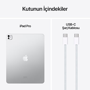 Apple 13 inç iPad Pro M4 WiFi 256GB  Standard  Cam Gümüş  MVX33TU/A