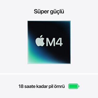 Apple MacBook Air 13' M4 Çip 10 Çekirdekli CPU 8 Çekirdekli GPU 16GB Bellek 256GB SSD Gece Yarısı MW123TU/A