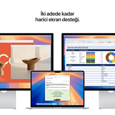 Apple MacBook Air 15' M4 Çip 10 Çekirdekli CPU 10 Çekirdekli GPU 16GB Bellek 512GB SSD Gümüş MW1H3TU/A