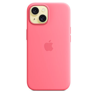 iPhone 15 için MagSafe özellikli Silikon Kılıf - Pembe  MWN93ZM/A