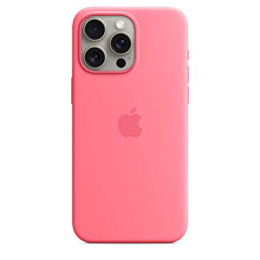 iPhone 15 Pro Max için MagSafe özellikli Silikon Kılıf - Pembe  MWNN3ZM/A