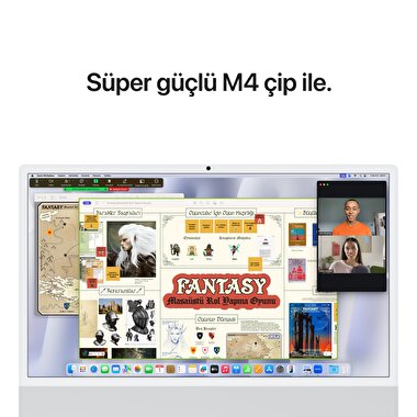 Apple iMac 24inc Retina 4.5K, M4 10-core CPU, 10-core GPU, 16GB Bellek, 256GB SSD, Gümüş - MWUU3TU/A MWUU3TU/A