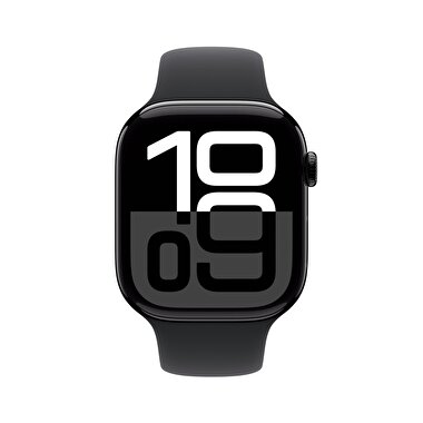 Apple Watch Series 10 GPS 42mm Simsiyah Alüminyum Kasa  Siyah Spor Kordon - M/L  MWWF3TU/A