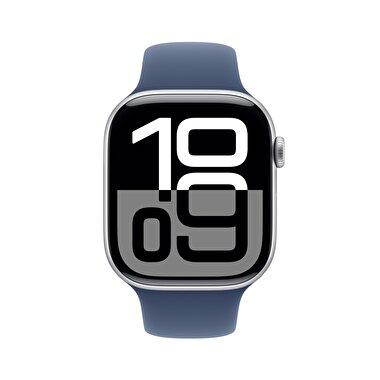 Apple Watch Series 10 GPS + Cellular 46mm Gümüş Rengi Alüminyum Kasa  Kot Rengi Spor Kordon - M/L  MWY13TU/A