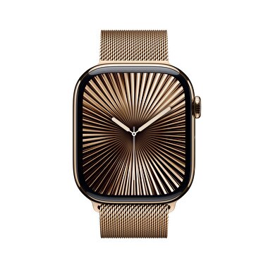 Apple Watch Series 10 GPS + Cellular 42mm Altın Rengi Titanyum Kasa  Altın Rengi Milano Loop  MX083TU/A
