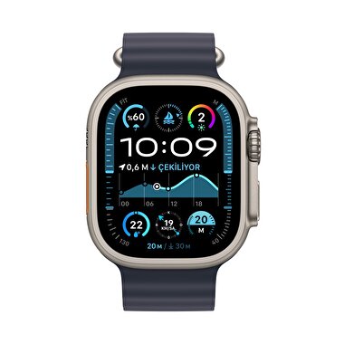Apple Watch Ultra 2 GPS + Cellular 49mm Natürel Titanyum Kasa  Lacivert Ocean Kordon  MX4D3TU/A