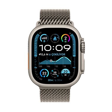 Apple Watch Ultra 2 GPS + Cellular 49mm Natürel Titanyum Kasa  Natural Titanium Milano Loop - M  MX5R3TU/A