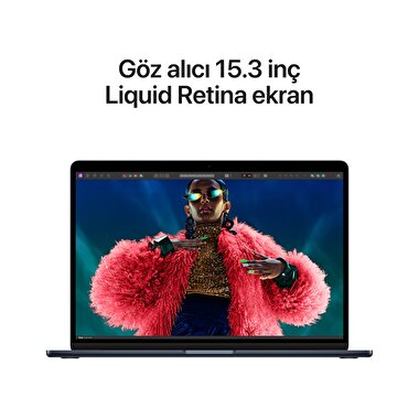 MacBook Air 15 inç M3 Çip 8CPU 10GPU 16GB Bellek 512GB SSD Gece Yarısı  MXD43TU/A